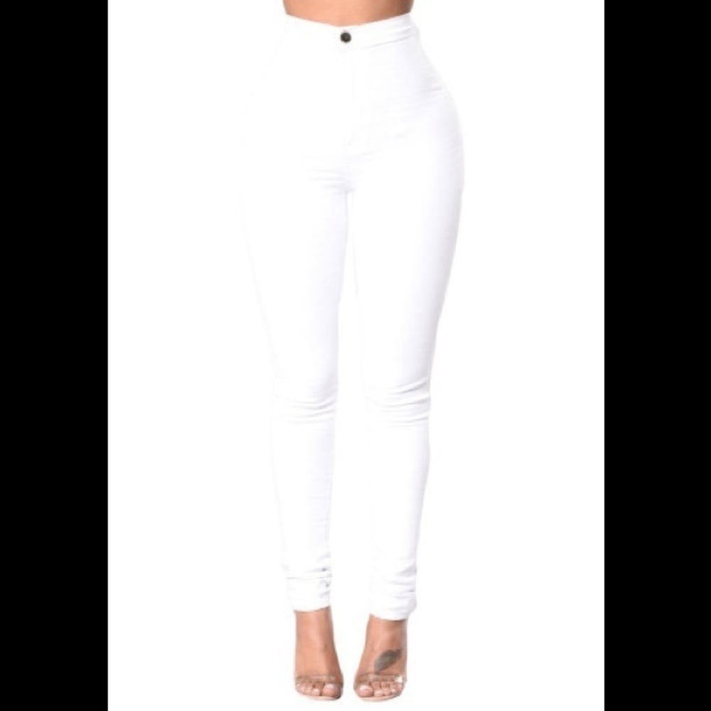 High Waist Skinny Jeans (white)